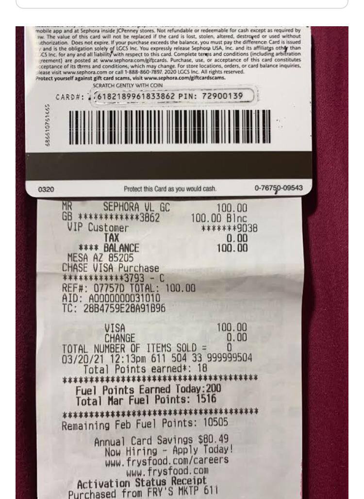 How much is $100 sephora gift card to naira