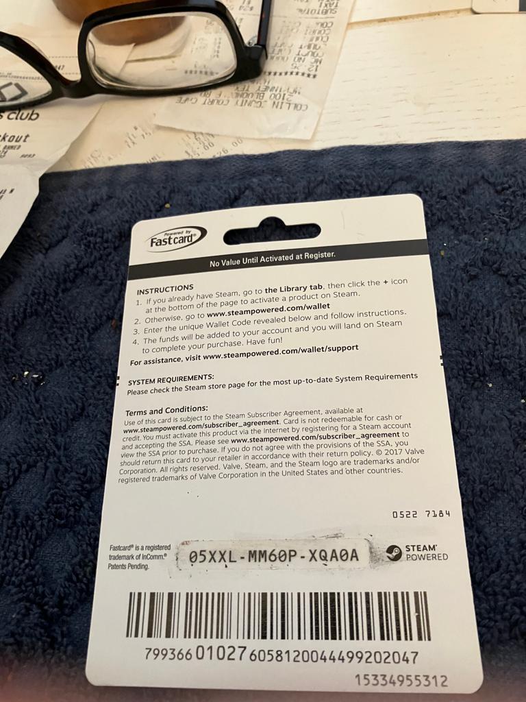 Steam Cards: Pictures and Identification