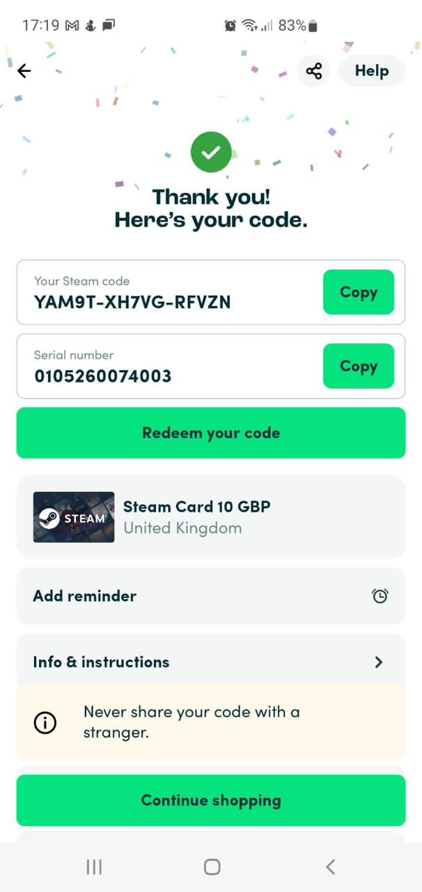 Steam Cards: Pictures and Identification